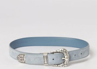 Orciani Cintura Orciani in camoscio stampa cocco con fibbia incisa