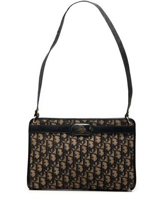 Dior 2000-2010 Oblique Canvas shoulder bag - women - Canvas/Leather - One Size - Blue