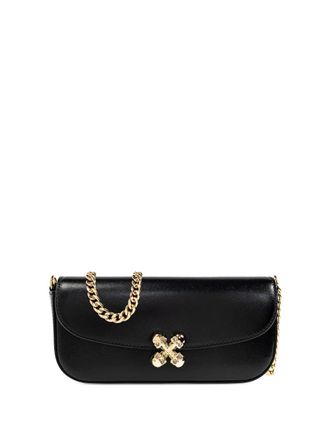 Alexander McQueen Skull Flower shoulder bag - women - Calf Leather - OS - Black