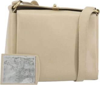 Gucci Pre-owned Vintage Schoudertas - Dames - Vintage Schoudertas - Beige - ONE Size - Leer - Vintage