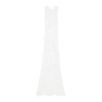Twinset Knitted Dresses, female, White, Size: S Long Knitted Dress