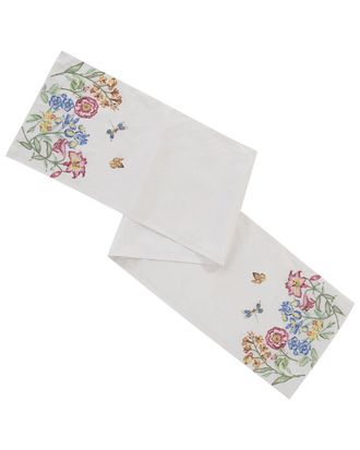 Lenox Butterfly Meadow Garden Embroidered Runner