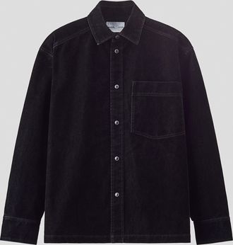 H&M Overshirt aus angerautem Twill - Schwarz