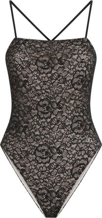 Dolce & Gabbana Costume intero con pizzo - Toni neutri