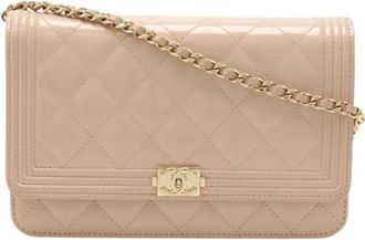 Chanel Borsa a tracolla Pre-owned Boy Matelasse Chain Wallet - - Pre-owned - Donna - Beige - ONE SIZE