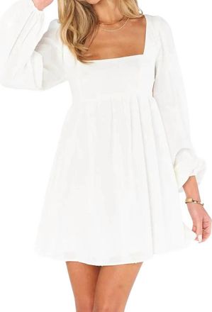 Show me your Mumu Marianna Mini Dress In White Clip Butterfly