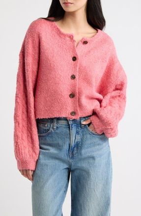 Free People Thistle Knit Cardigan in Vintage Rose at Nordstrom, Size X-Small