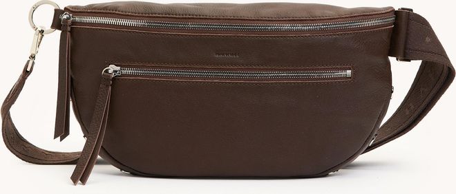 Hammitt Charles Crossbody Espresso Pebble Silver Lrg