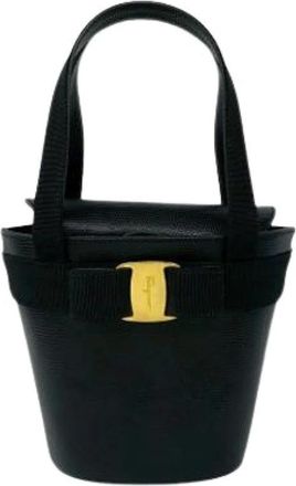 Ferragamo Pre-owned Bucket Bags, female, Black, Size: ONE SIZE Pre-owned Bucket Bag