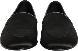 Dolce & Gabbana Mens Calfskin Leather Logo Loafer Black