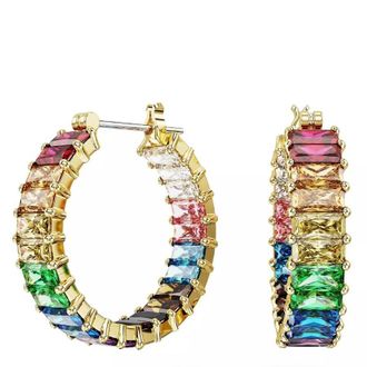 Swarovski Matrix Baguette Cut Hoop Earrings