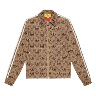 Gucci x adidas GG Trefoil Zip Jacket Beige Ebony 722998-XJE1O-9742