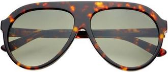 Freyrs Eyewear Maxwell Oversized Aviator Sunglasses in Tortoise at Nordstrom, Size +0.00