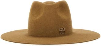 Ruslan Baginskiy Brown Logo Fedora Hat