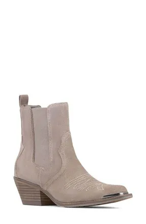 Donald J Pliner Tayden Western Chelsea Boot in Taupe at Nordstrom, Size 9.5