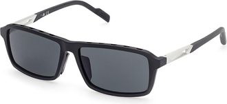 Adidas Sport SP0049 Polarized 02A Mens Sunglasses Black Size 59