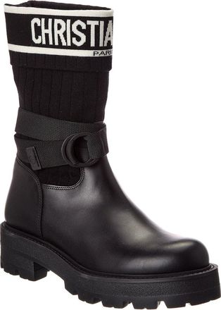 Dior D-Major Knit & Leather Boot