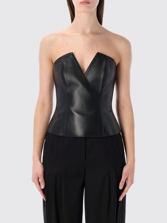 Ralph Lauren Leather Bustier Top