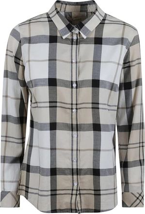 Barbour Geruite Katoenen Safari Shirt - Dames - Overhemden - Veelkleurig - XL - Katoen - Overhemden