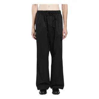 Simone Rocha Broeken, Heren, Zwart, M, Katoen, Trekkoord Cargo Broek met Pliss&eacute;s bij de Knie