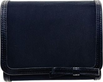 Prada Black Nylon Leather Wallet (Tri-Fold) (Pre-Owned)