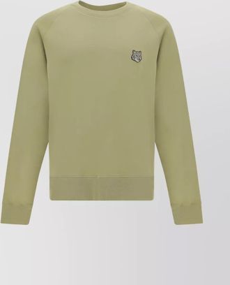 Maison Kitsun&eacute; cotton oversized crew neck long sleeve sweatshirt