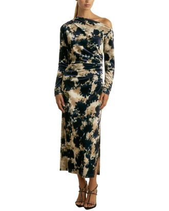 Reiss Briana Velvet Printed Midi Dress