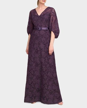 Kay Unger Delaney Lace A-Line Gown