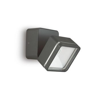 Netlighting Omega Square Single Spotlight Anthracite IP54 4000K in Black
