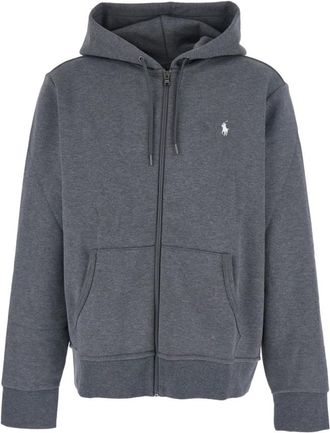 Polo Ralph Lauren Double-Knit Full-Zip Hoodie - Heren - Vesten met rits - Grijs - S - Katoen - Hoodies & sweatvesten