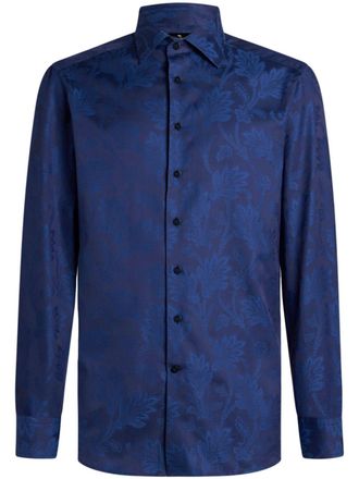 Etro paisley-print cotton shirt - Blue