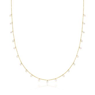 Canaria Canaria 2.5-3mm Cultured Pearl Station Necklace in 10kt Yellow Gold