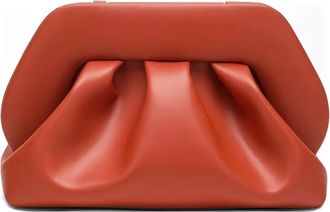 Themoirè Emera ruched clutch bag - women - Artificial Leather - One Size - Orange