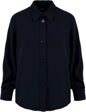 Aspesi Navy Blauw Dames Overhemd Model 5413 - Dames - Overhemden - Blauw - S - Overhemden