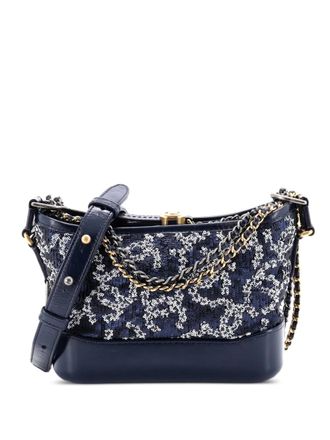 Chanel Gabrielle Logo Motif Sequins Small hobo bag - Blu