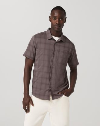 Vuori Clothing Short Sleeve Plaid Button Down Shirt | Timber | Medium