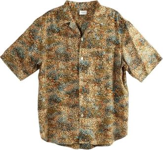 Saint Laurent Short Sleeve Shirts, male, Multicolor, Size: XL Chemise Boxy Shirt