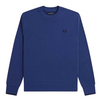 Fred Perry Unisex Sweatshirt met ronde hals voor volwassenen (Blauw)