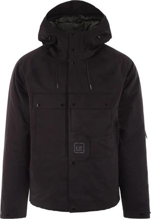 C.P. Company Technische stoffen jas met veren-ge&iuml;soleerde binnenjas - Heren - Winterjassen - Zwart - M - Leer - Jassen