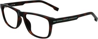 Lacoste Square Full Rim Havana Eyeglasses - Brown