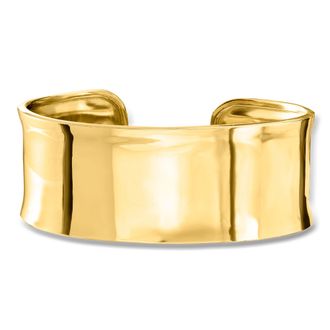 Ross-Simons Italian 18kt Gold Over Sterling Polished Cuff Bracelet