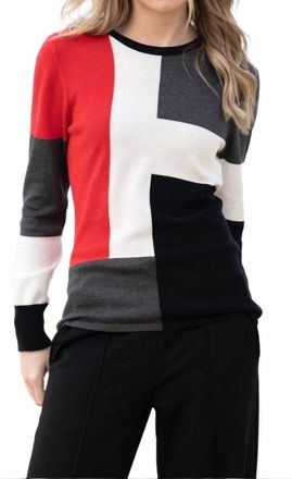 Marble Scotland 3 Tone Colorblock Sweater