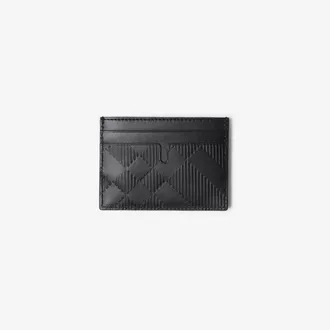 Burberry Embossed Check Card Case
