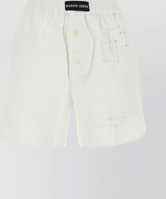 Marine Serre cotton knee-length shorts