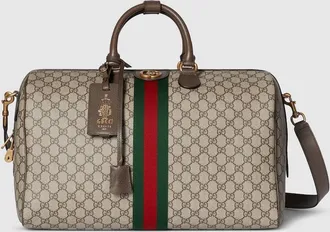 Gucci Savoy Medium Duffle Bag, Beige, GG Canvas