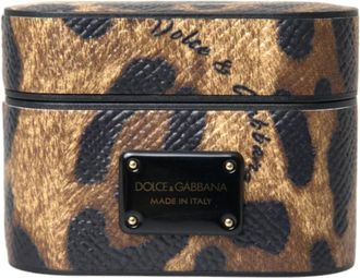 Dolce & Gabbana Airpod Case - Dames - Telefoonaccessoires - Bruin - ONE Size - Leer - Accessoires