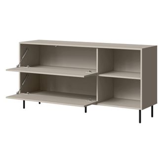 Dmora Credenza Cogoleto, Alacena 2 Repisas, Apertura Abatible, 2 Puertas, 150x39x75 Cm Beige