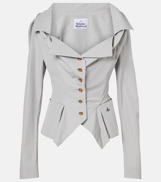 Vivienne Westwood Monday pinstripe peplum cotton shirt
