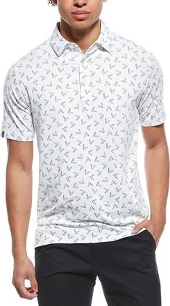 Callaway All Over Large Chevron Printed Polo Shirt