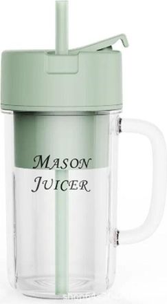 Trade Shop Trade Shop - Mini Blender Frullatore Portatile Ricaricabile Con Cannuccia Per Viaggi, Ufficio